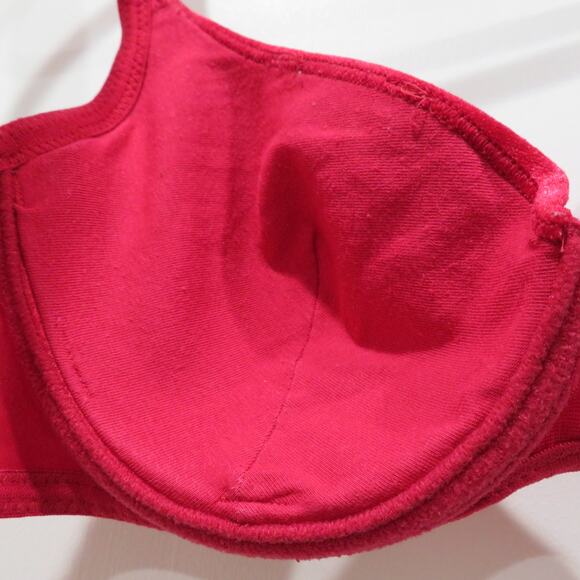 Victoria's Secret Womens Sz 34C Red Velvet Vintage Y2K Bra Lightly Lined Rose - Picture 5 of 9